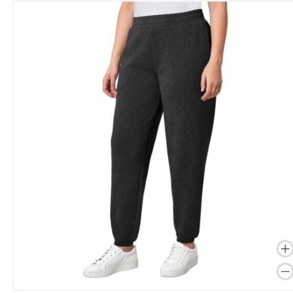 Mondetta Fleece Lined Jogger Pants Heather Black Size L Athleisure EUC